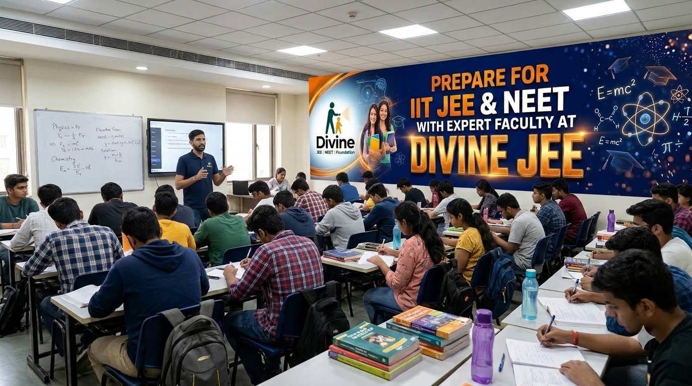 Student studying with personalised coaching at Divine JEE